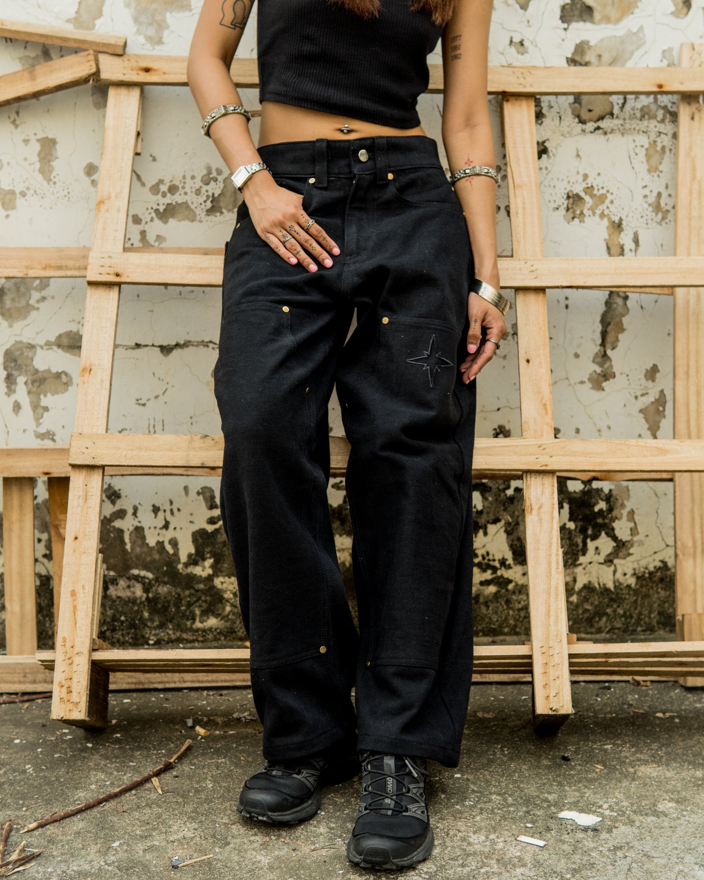 Black Double Knee Carpenter