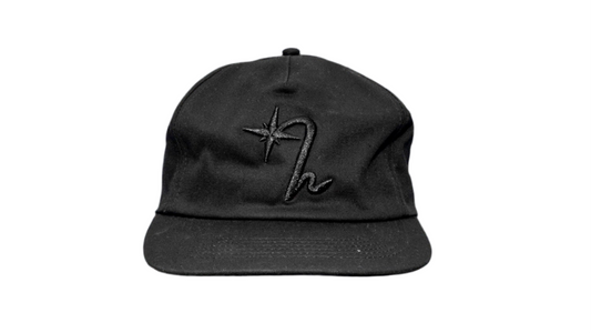 Black Unstructured Cap